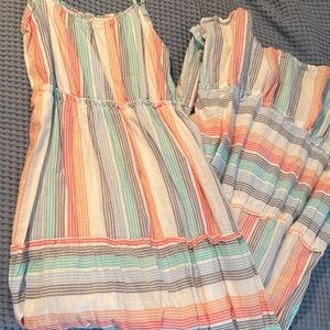 Jessica Simpson Pastel Multi-Stripe Cotton Sundress